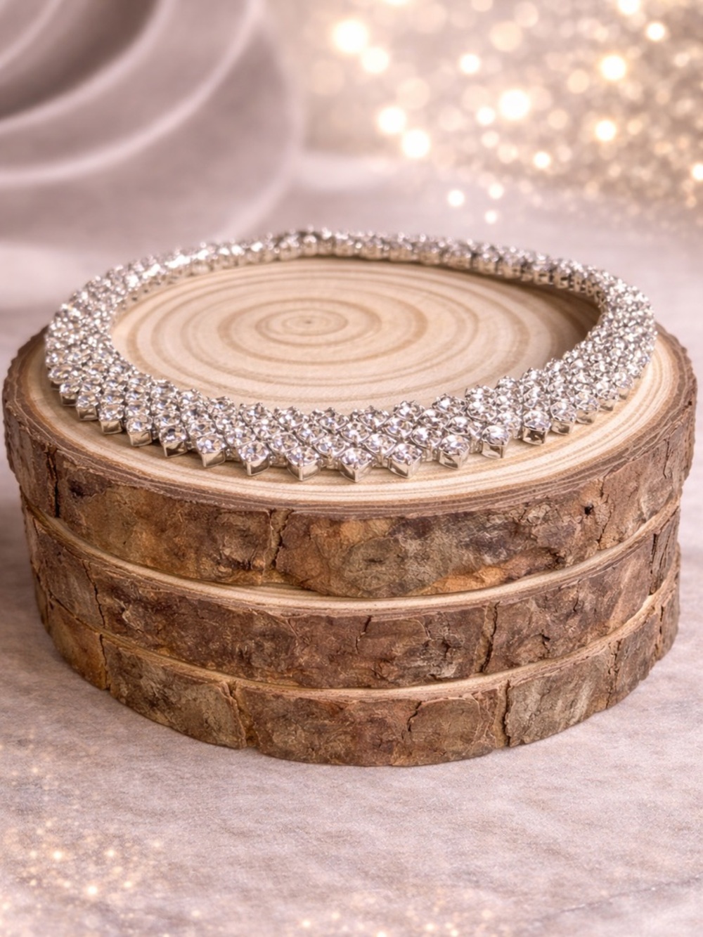 paparazzi Silver Crystal Tennis Bracelet - Sparkling Silver